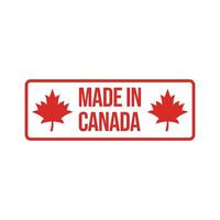 fatto nel Canada etichetta o logo design modello vettore