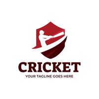 cricket logo o calcio club cartello distintivo. vettore