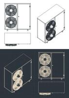 all'aperto unità di aria condizionatore progetti vettore