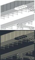 fabbrica trasportatori illustrazioni vettore