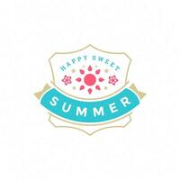 estate vacanze etichetta o distintivo tipografia slogan design vettore