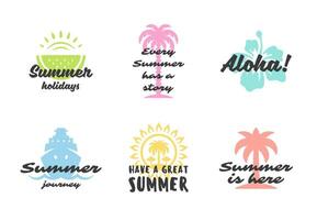 estate vacanze tipografia ispirazione citazioni o detti design vettore