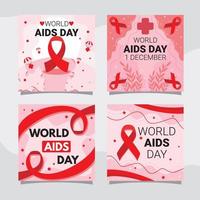 carta della giornata mondiale dell'aids vettore