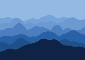 paesaggio montagne illustrazione nel piatto design per sfondo. vettore