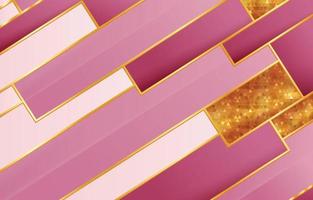 forme geometriche rosa con accenti d'oro vettore