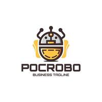 Bot tasca logo design vettore