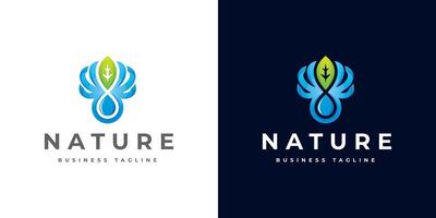 natura Ali logo design vettore