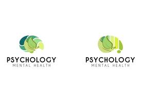cervello logo design per simbolo la libertà e psicologia. psicologia logo design vettore