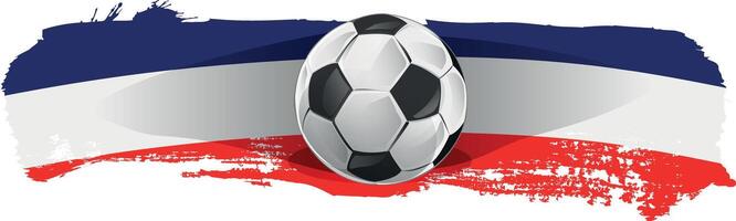 Francia bandiera con calcio vernice.palla spazzola ictus vettore