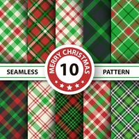 Classico tartan, tovaglia da picnic, percalle, bufali, lamberjack, buon natale check plaid seamless patterns. vettore