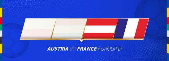 Austria - Francia calcio incontro illustrazione nel gruppo d. vettore