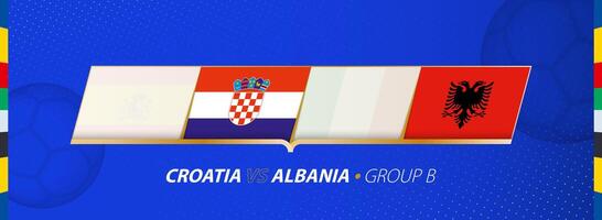 Croazia - Albania calcio incontro illustrazione nel gruppo b. vettore