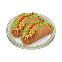 illustrazione di tacos vettore