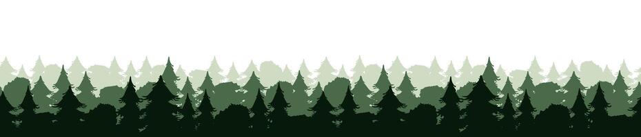 foresta legna silhouette paesaggio vettore