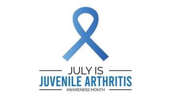 giovanile artrite consapevolezza mese osservato ogni anno nel luglio. modello per sfondo, striscione, carta, manifesto con testo iscrizione. vettore
