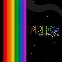 colorato bandiera sfondo LGBTQ contento orgoglio mese con cuori, amore è amore. Genere uguaglianza. vettore