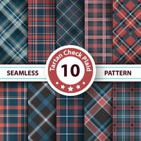 Classico scozzese, Merry Christmas check plaid seamless patterns. vettore