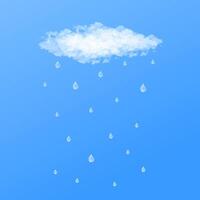 illustrazione design di nuvole e gocce di pioggia vettore