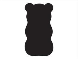 gommoso orso silhouette su bianca sfondo vettore