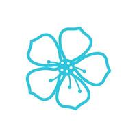 brasiliano selvaggio peonia fiore icona. isolato su bianca sfondo. a partire dal blu icona impostare. vettore