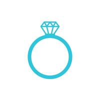 diamante squillare icona. isolato su bianca sfondo. a partire dal blu icona impostato vettore