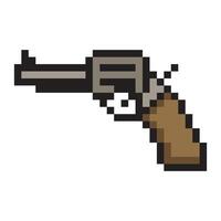 pistola nel pixel arte stile vettore