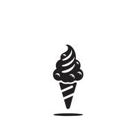 gelato silhouette su bianca sfondo. gelato logo, illustrazione vettore