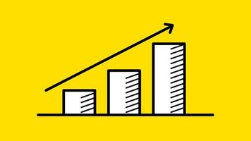 illustrazione grafica vettoriale della curva statistica crescendo. adatto a mostrare profitto e obiettivi su buoni affari.