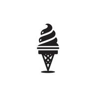 gelato silhouette su bianca sfondo. gelato logo, illustrazione vettore