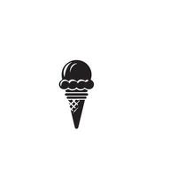 gelato silhouette su bianca sfondo. gelato logo, illustrazione vettore