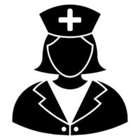 illustrazione di medico infermiera logo icona vettore
