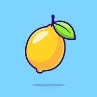 cartone animato di frutta al limone vettore