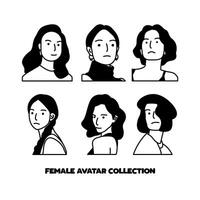 femmina avatar collezione vettore