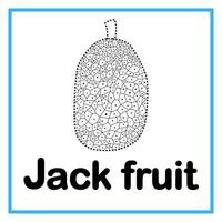 tracciato Jack frutta alfabeto illustrazione vettore