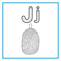 tracciato alfabeto tracciare Jack frutta illustrazione vettore
