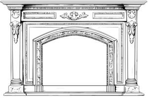 Vintage ▾ architettonico montatura barocco e Gotico arco disegni nel dettagliato schizzi. vettore