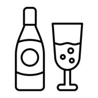 icona della linea di bevande vettore