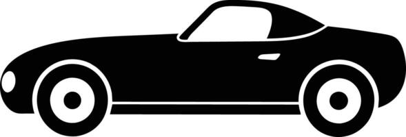 roadster cartone animato auto icona nero silhouette, gli sport macchina, supercar , clip arte vettore