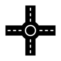 icona del glifo con intersezione vettore