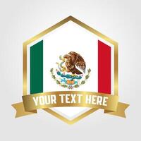 d'oro lusso Messico etichetta illustrazione vettore