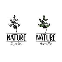 astratto logo design con mano disegnato. biologico cibo , naturale prodotti. minimo boho stile. vettore