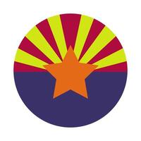 Arizona bandiera su un' bianca sfondo vettore