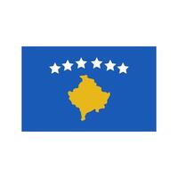 kosovo bandiera illustrato su un' bianca sfondo vettore