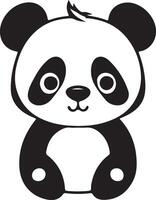 panda testa illustrazione vettore