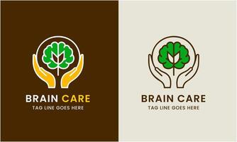 albero cervello logo concetto. umano mente, mente crescita, umano cervello con energia lampadina, cervello con foglia, logo concetto idea simbolo, cervello ricaricare, cervello Ottimizzare vettore