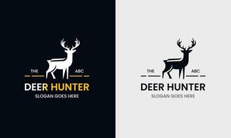 cervo logo, cervo cacciatore logo icona, foglia con cervo icona, cervo cacciatore con pistola, cervo Alba, cervo il giro icona forma per azienda, vettore
