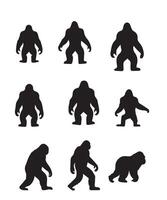 bigfoot silhouette design vettore