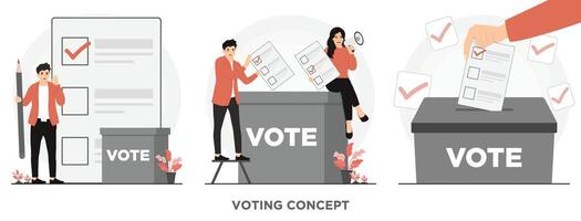 piatto elezioni voto concetto illustrazione vettore