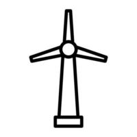 icona della linea della turbina vettore