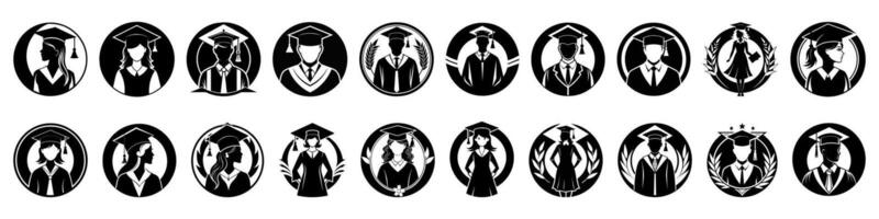 diplomato silhouette logo serie vettore